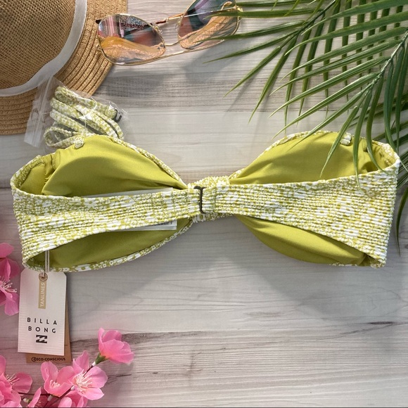 Billabong 🤩 ECO 🤩 Olive Green Bikini Top 🌸🏝🌺👒🍉 - Picture 6 of 13